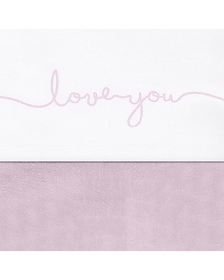 Jollein Lenzuolino per Lettino Love You - Rosa - 120x150 cm - 100% cotone Lenzuola