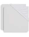 Jollein Lenzuolo con Angoli 60x120cm - 100% Cotone Jersey - Bianco - 2 Pezzi! Lenzuola e Federe