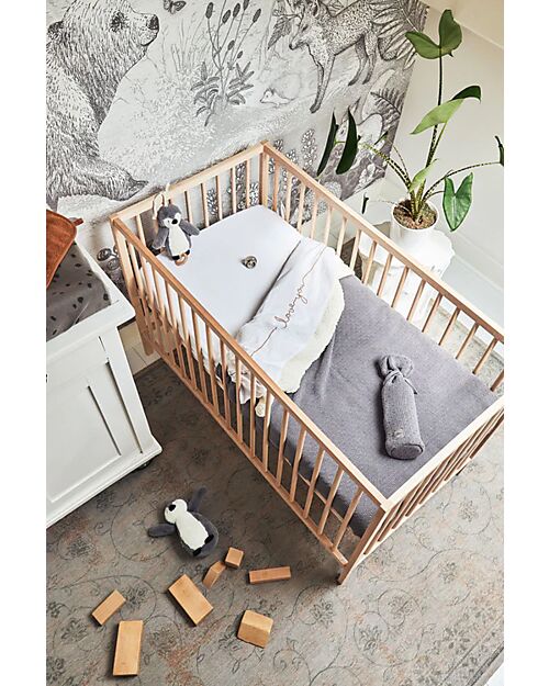 Jollein Lenzuolo con Angoli 60x120cm - 100% Cotone Jersey - Bianco - 2 Pezzi! Lenzuola e Federe