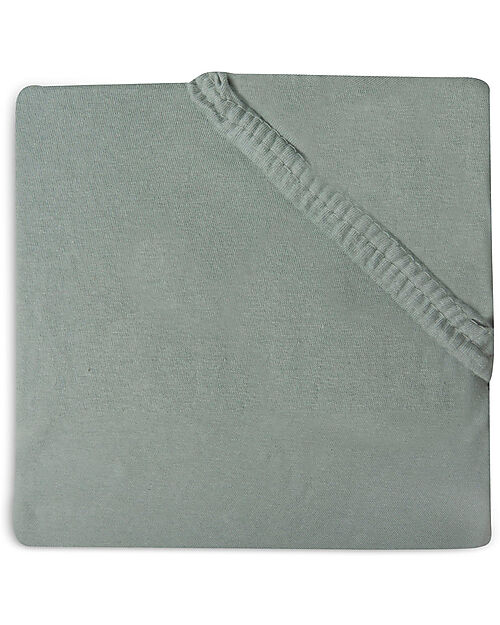 Jollein Lenzuolo con Angoli - 70x140cm/75x150cm - Per Lettino - Jersey - Verde Accappatoi e Asciugamani