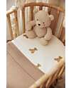 Jollein Lenzuolo Con Angoli - Per Culla - 40x80/90 cm- Jersey - Orsetto Accappatoi e Asciugamani