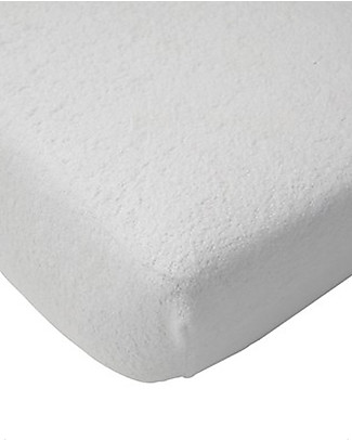 Jollein Lenzuolo con Angoli per Culla Bianco - 60x120 cm - Impermeabile Lenzuola