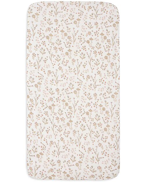 Jollein Lenzuolo con Angoli per Lettino - 60x120cm - Bloomy - Cotone Lenzuola e Federe