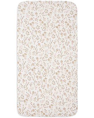 Jollein Lenzuolo con Angoli per Lettino - 60x120cm - Bloomy - Cotone Lenzuola e Federe
