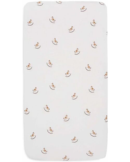 Jollein Lenzuolo con Angoli per Lettino - 60x120cm - nostalgic Ride - Cotone Lenzuola e Federe