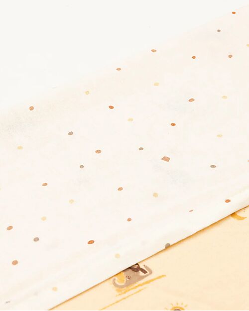 Jollein Lenzuolo per Culla - 100% Cotone - Canguri e Dusty Dot - 75x100 cm Biancheria Culla