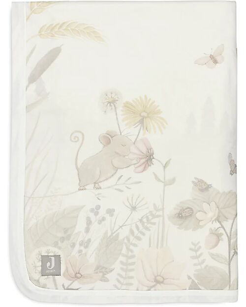 Jollein Lenzuolo per Culla - 100% Cotone - Dreamy Mouse - 75x100cm - Velvet Fleece Lenzuola e Federe