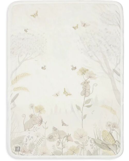 Jollein Lenzuolo per Culla - 100% Cotone - Dreamy Mouse - 75x100cm - Velvet Fleece Lenzuola e Federe