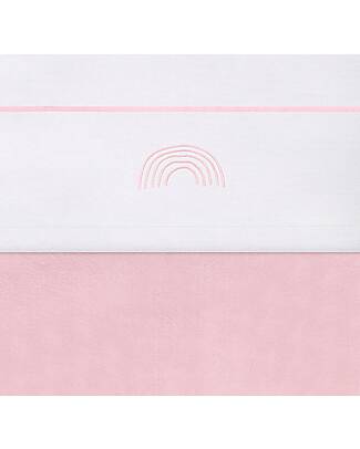 Bamboom Lenzuolo per Culla e Carrozzina 75x100 cm - con Federa - Rose  unisex (bambini)