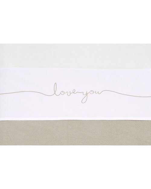 Jollein Lenzuolo per Lettino - 100% Cotone - Love You - 120x150cm - Torrone Lenzuola e Federe
