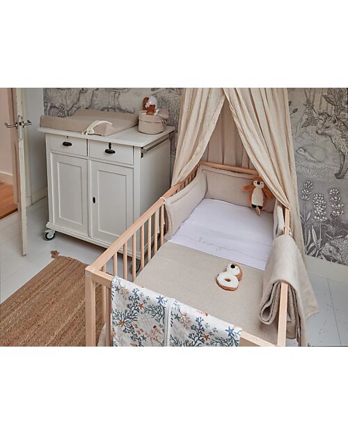 Jollein Lenzuolo per Lettino - 100% Cotone - Love You - 120x150cm - Torrone Lenzuola e Federe