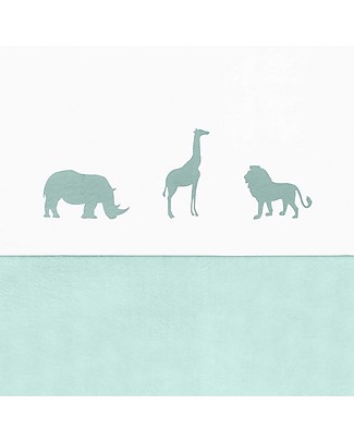 Jollein Lenzuolo per Lettino Safari, Verde - 120x150 cm - 100% cotone Lenzuola