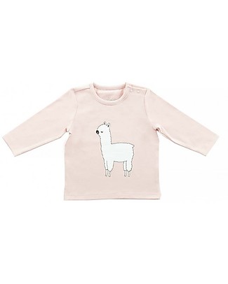 Jollein Maglia Maniche Lunghe Lama, Rosa - Cotone Biologico Felpe