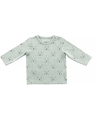 Jollein Maglia Maniche Lunghe Leoncino, Grigio - Cotone Biologico Maglie Manica Lunga