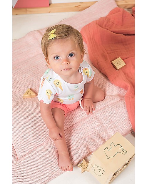 Jollein Pantaloni Corti Aloha, Rosa - Cotone bio Pantaloni Corti