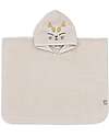 Jollein Poncho da Bagno in Spugna - Charlie il Gatto - Sabbia - 65x62 cm Accappatoi e Asciugamani