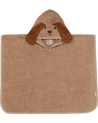 Jollein Poncho da Bagno in Spugna - Diego il Cane - Biscotto - 65x62 cm Accappatoi e Asciugamani