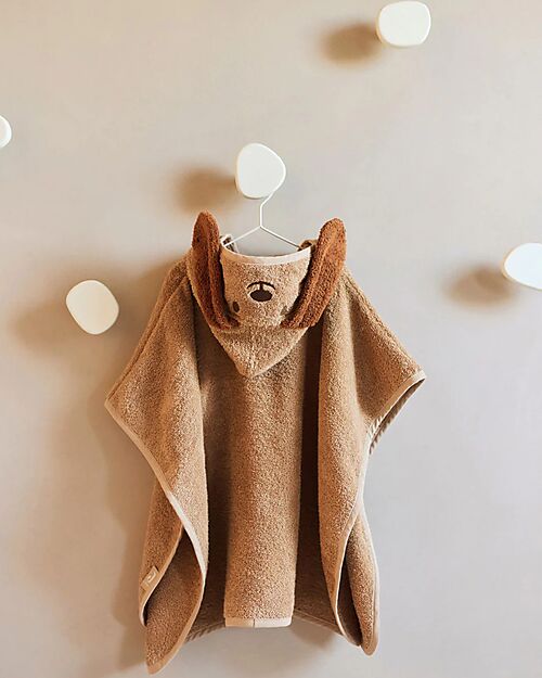 Jollein Poncho da Bagno in Spugna - Diego il Cane - Biscotto - 65x62 cm Accappatoi e Asciugamani