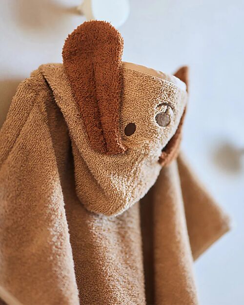 Jollein Poncho da Bagno in Spugna - Diego il Cane - Biscotto - 65x62 cm Accappatoi e Asciugamani
