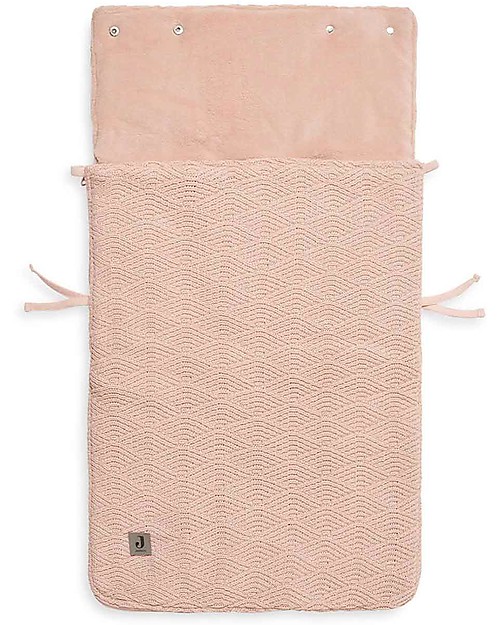 Jollein Sacco Nanna Invernale per Carrozzina e Ovetto - Gruppo 0+ Imbracatura 3/5 - River Knit - Rosa Chiaro Sacchi Passeggino