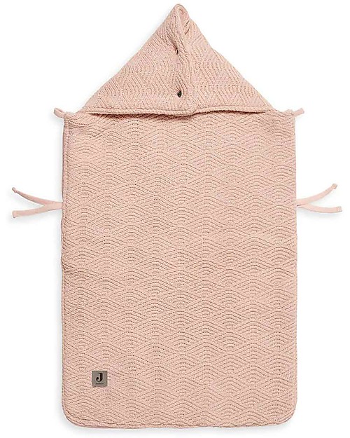 Jollein Sacco Nanna Invernale per Carrozzina e Ovetto - Gruppo 0+ Imbracatura 3/5 - River Knit - Rosa Chiaro Sacchi Passeggino