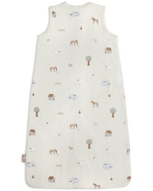 Jollein Sacco Nanna Jersey - Fattoria - Bianco - 70 cm - TOG 0,5 - 100% Cotone Sacchi Nanna