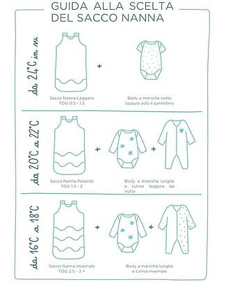 Jollein Sacco Nanna Jersey - Teddy Bear - 70 cm - TOG 0,5 - 100% Cotone Sacchi Nanna