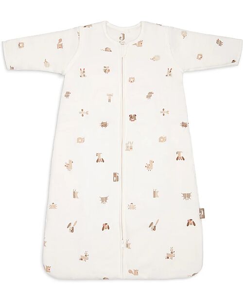 Jollein Sacco Nanna Neonato con Maniche Rimovibili - 90cm - Animal Friends - TOG 2.5/3.5 Swaddle di Mussola