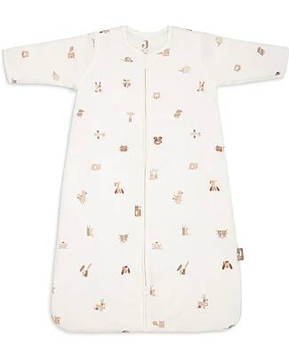 Jollein Sacco Nanna Neonato con Maniche Rimovibili - 90cm - Animal Friends - TOG 2.5/3.5 Swaddle di Mussola