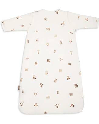 Jollein Sacco Nanna Neonato con Maniche Rimovibili - 90cm - Animal Friends - TOG 2.5/3.5 Swaddle di Mussola