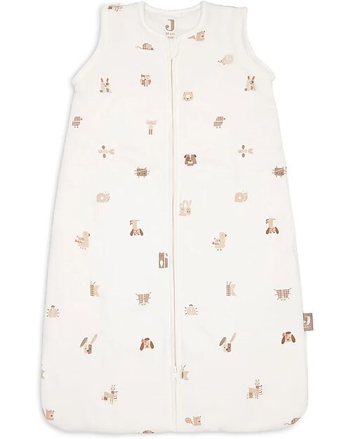 Jollein Sacco Nanna Neonato con Maniche Rimovibili - 90cm - Animal Friends - TOG 2.5/3.5 Swaddle di Mussola