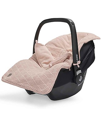Jollein Sacco Nanna per Carrozzina e Ovetto - Gruppo 0+ Imbracatura 3/5 - River Knit - Rosa Chiaro Sacchi Passeggino
