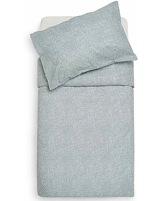 Jollein Set Copripiumino e Federa - Serpente Verde Cenere - 100x140 cm Copripiumino e Federe