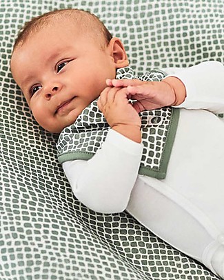 Jollein Set di 2 Bavaglini Bandana - Serpente Verde Cenere Bavagli a Bandana