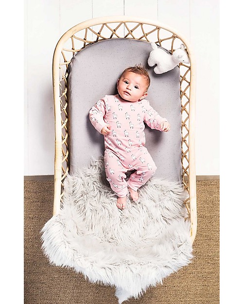 Jollein Tutina Maniche Lunghe Senza Piedi Lama, Rosa - Cotone Biologico Tutine Lunghe