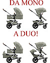 Joolz Geo² Set Completo Passeggino + Carrozzina, Daring Grey - Mono & Duo Eco-Friendly Passeggini Gemellari