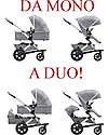 Joolz Geo² Set Completo Passeggino + Carrozzina, Radiant Grey - Mono & Duo Passeggini Gemellari