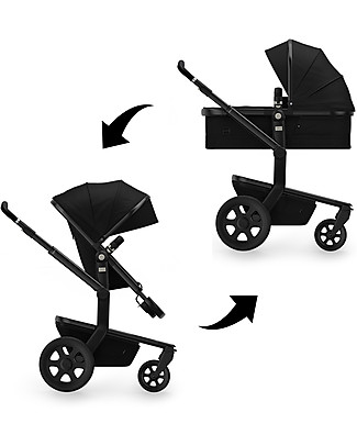 Joolz Joolz Day³ Quadro, Nero - Passeggino + Carrozzina Sistemi Combinabili per Trio