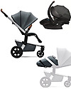 Joolz Trio Hub Earth: Passeggino + Navicella Light + Seggiolino Auto, Grigio Passeggini Trio e Duo