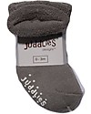 Juddlies Designs Calzini Bebè Antiscivolo, Pacco da 2, Bianco/Grigio Calzini Antiscivolo