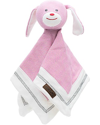 Juddlies Designs Doudou Cottage Collection, Coniglietto Rosa - 100% Cotone Bio Coperte