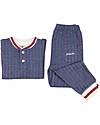 Juddlies Designs Pigiama 2 pezzi a Maniche Lunghe, Cottage Collection, Blu  - 100% Cotone Bio Pigiami