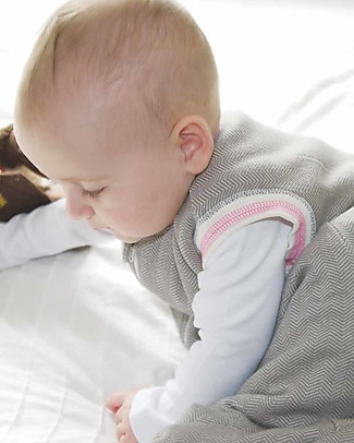 Juddlies Designs Sacco Nanna Invernale Cottage Collection - Sabbia/Rosa - 100% Cotone - TOG 2.5 Sacchi Nanna Pesanti