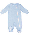 Juddlies Designs Tutina Breathe-Eze con Piedini Antiscivolo, Azzurro - 100% cotone, il caldo che respira Pigiami