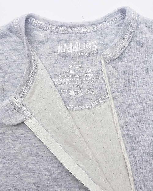 Juddlies Designs Tutina Breathe-Eze con Piedini Antiscivolo, Azzurro - 100% cotone, il caldo che respira Pigiami