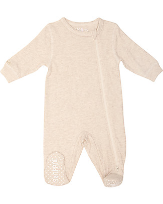 Juddlies Designs Tutina Breathe-Eze con Piedini Antiscivolo, Ecrù - 100% cotone, il caldo che respira null