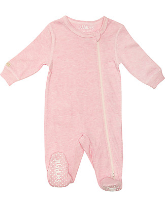 Juddlies Designs Tutina Breathe-Eze con Piedini Antiscivolo, Rosa - 100% cotone, il caldo che respira Tutine Lunghe Con Piedi
