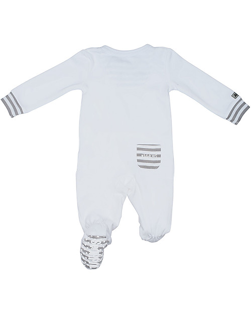 Juddlies Designs Tutina Essentials con Piedini Antiscivolo - 100% Cotone Bio Pigiami