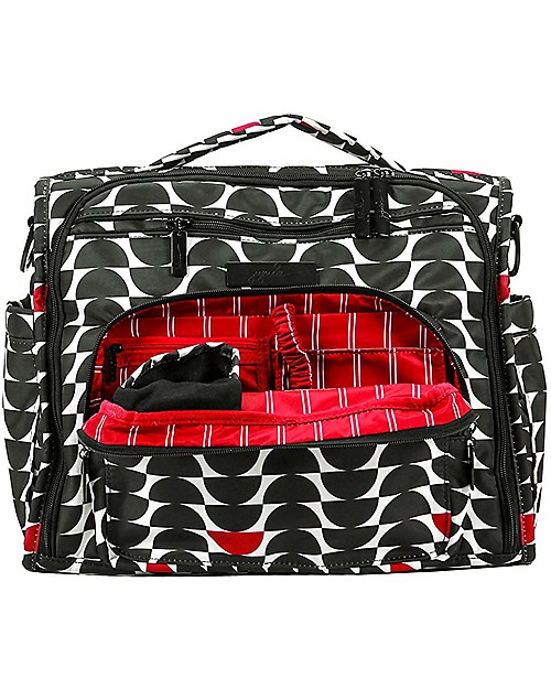 JuJuBe OUTLET JuJuBe Zaino/Borsa porta pannolini multifunzionale, Collezione Onyx - Vedova Nera + attacco per passeggino - Pezzo di Showroom Borse e Organizer