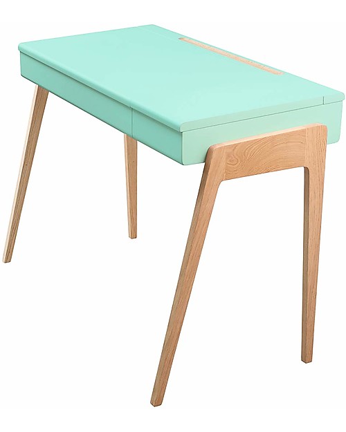 Jungle by Jungle My Great Pupitre, Scrivania in Legno per Ragazzi- Rovere Sbiancato/Menta - Ideale dai 6 anni in su! Scrivanie